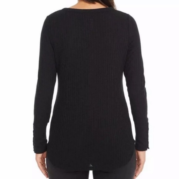 Chaser Thermal Henley V-Neck Waffle Knit Top - Picture 3 of 10